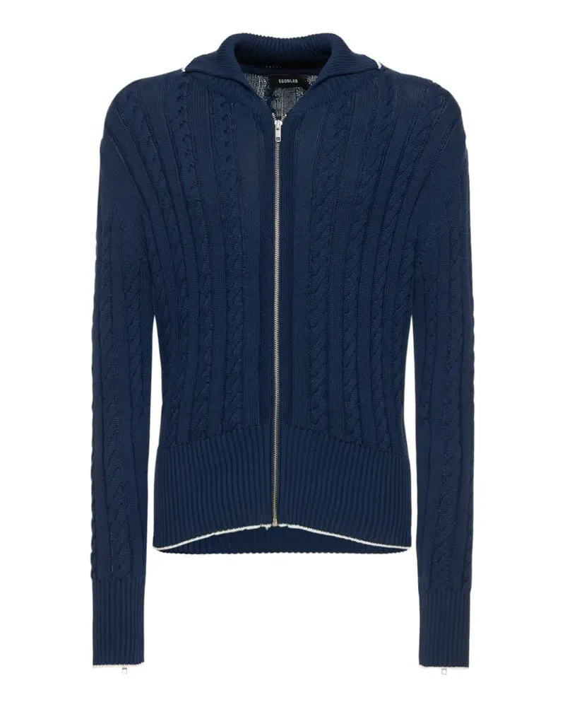 Egonlab bunny-graphic knitted cardigan - Blau Blau