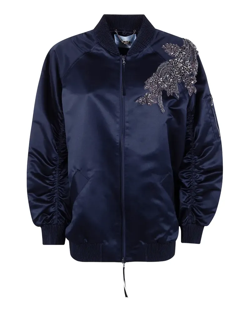 Blumarine embellished bomber jacket - Blau Blau