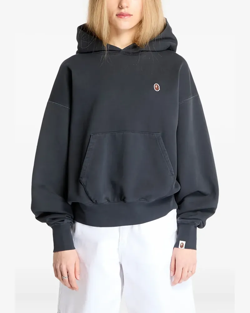 BAPE Pigment Dyed One Point Hoodie - Schwarz Schwarz