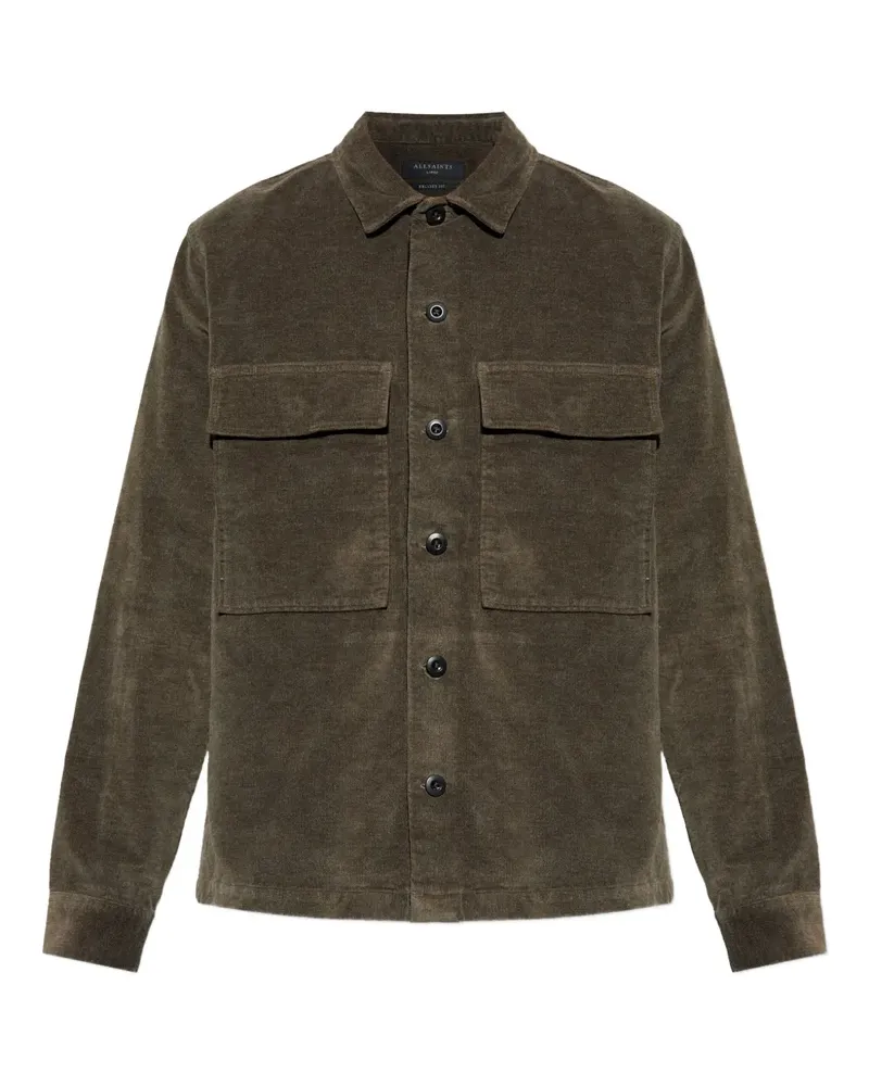 AllSaints Hawker Hemd mit Tasche - Braun Braun