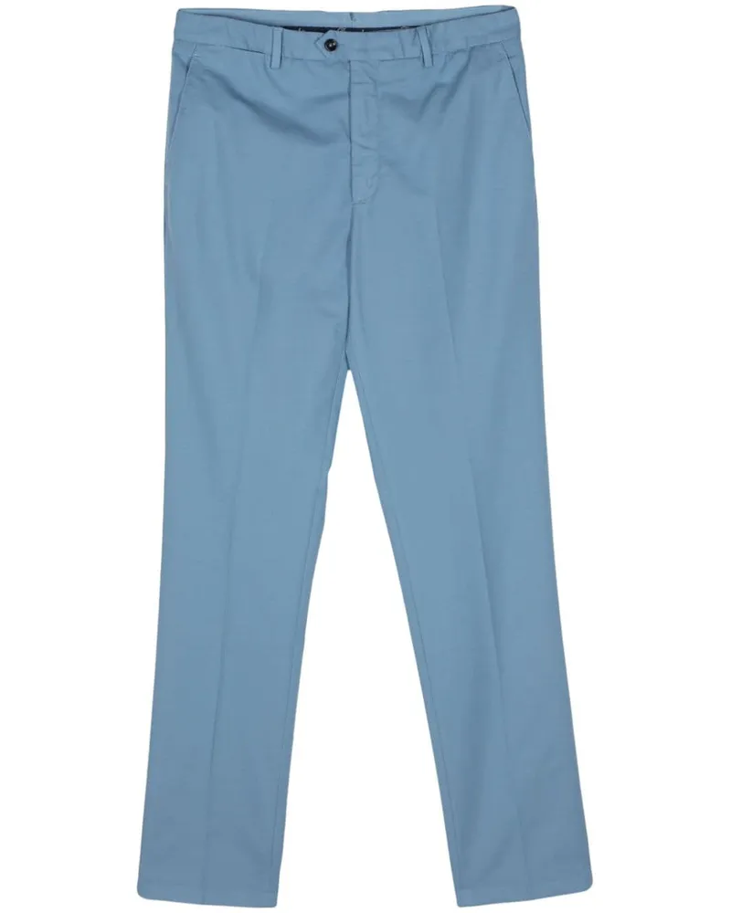 Drumohr  Tapered-Hose mit Bügelfalten Blau