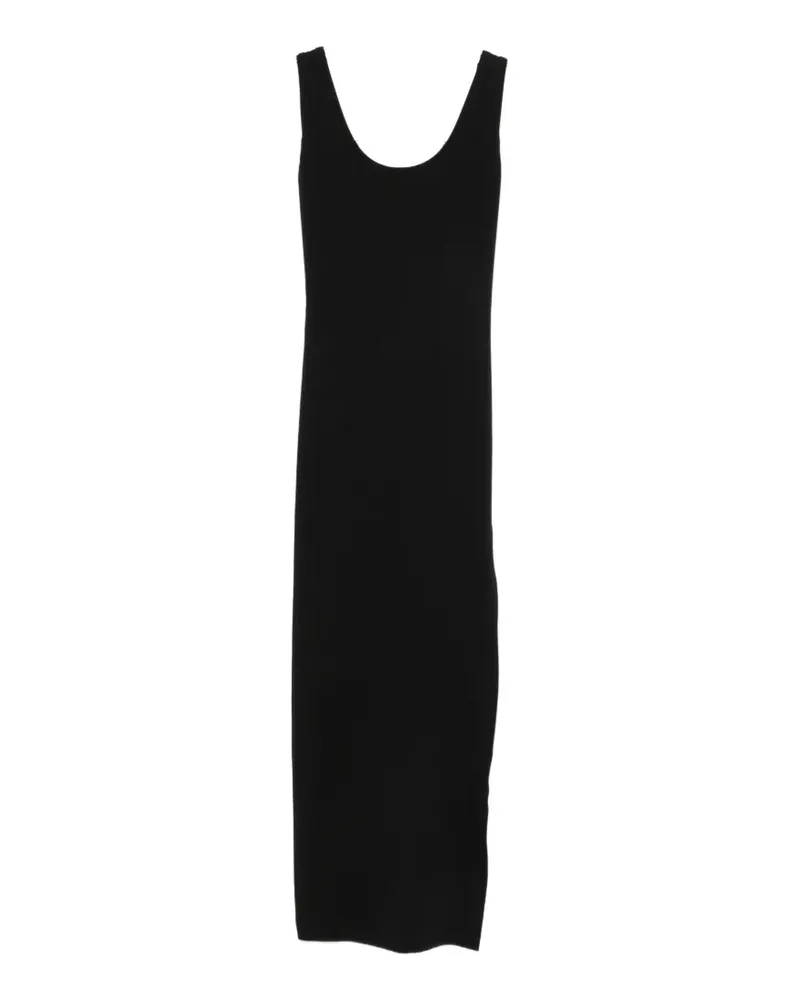 WARDROBE.NYC side-slit scoop-neck midi dress - Schwarz Schwarz