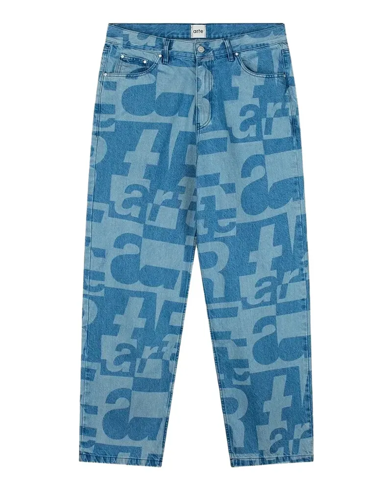 Arte Antwerp Jeans mit Knopfverschluss - Blau Blau