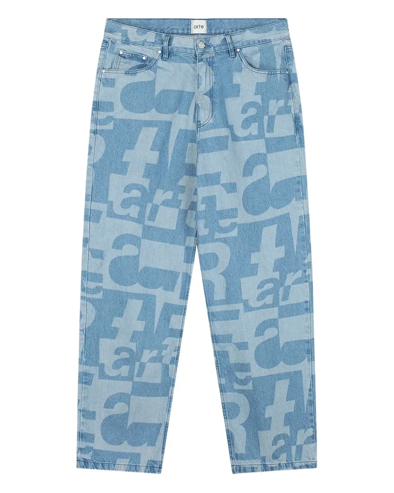 Arte Antwerp Jeans mit Knopfverschluss - Blau Blau