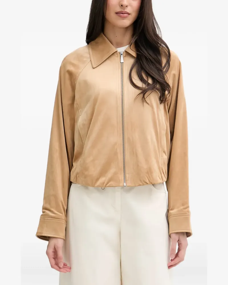 Benetton zip-up raglan-sleeve jacket - Nude Nude