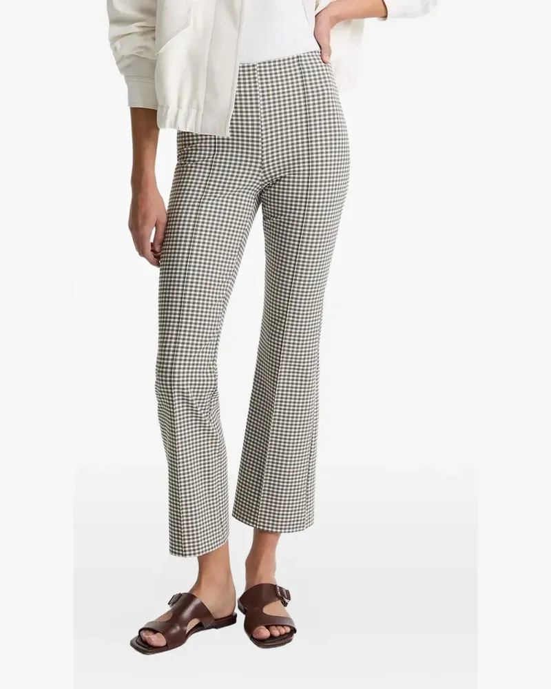 Vince Ausgestellte Niki Hose mit Vichy-Karo - Grau Grau