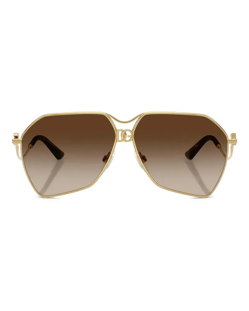 Dolce & Gabbana logo-detail sunglasses - Gold Gold
