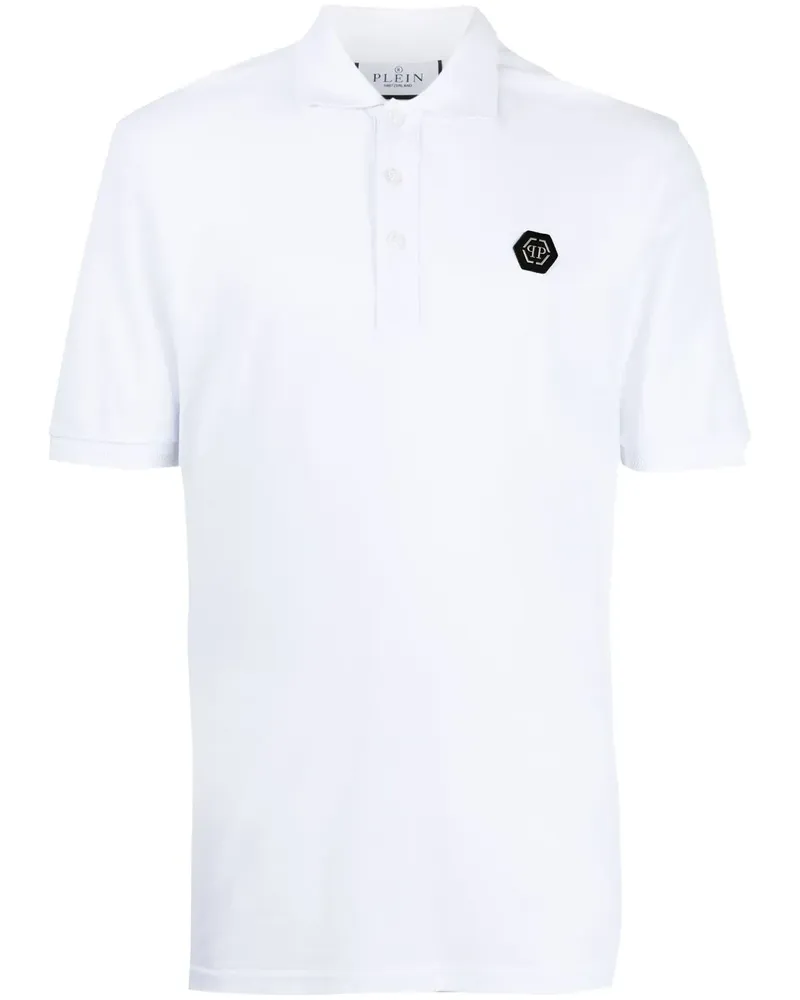Philipp Plein Poloshirt mit Totenkopf-Print - Weiß Weiß