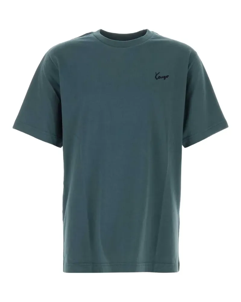 Kenzo Signature embroidered T-shirt - Blau Blau