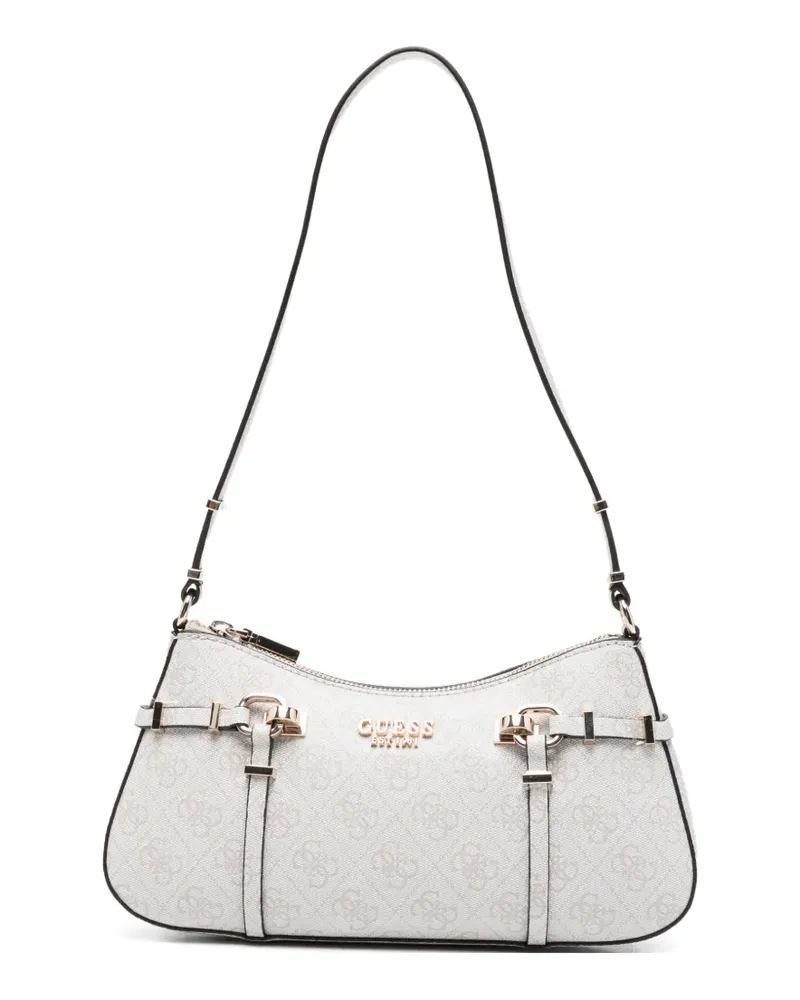 Guess Schultertasche mit Monogrammmuster - Grau Grau