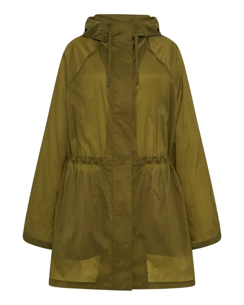 Another Tomorrow adjustable-waist hooded coat - Grün Grün
