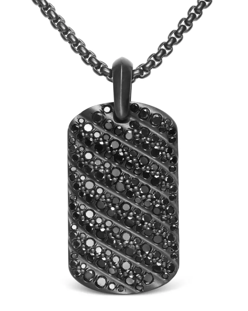 David Yurman Sculpted Cable Anhänger mit Diamanten - Schwarz Schwarz