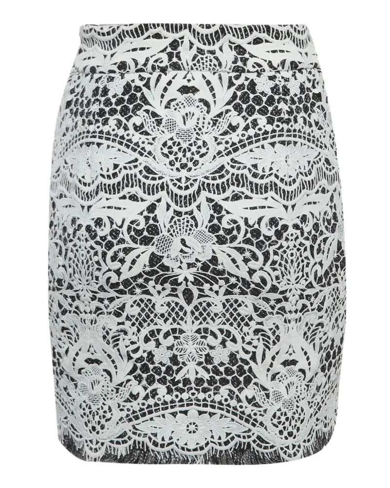 Maje lace-detail mini skirt - Weiß Weiß