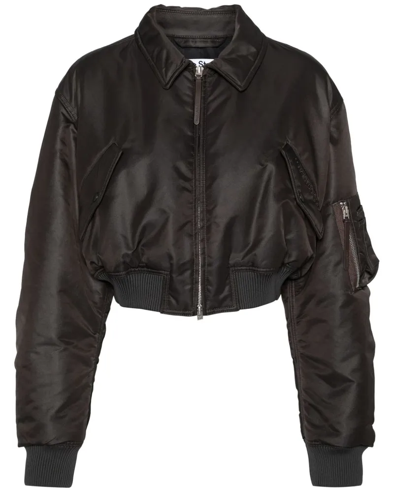 Acne Studios Gefütterte Cropped-Bomberjacke - Grau Grau
