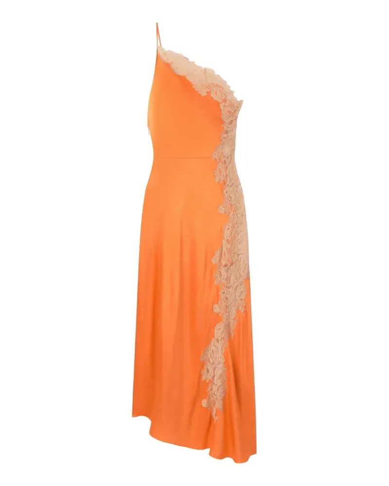 A.L.C. Lou one-shoulder asymmetric midi dress - Orange Orange