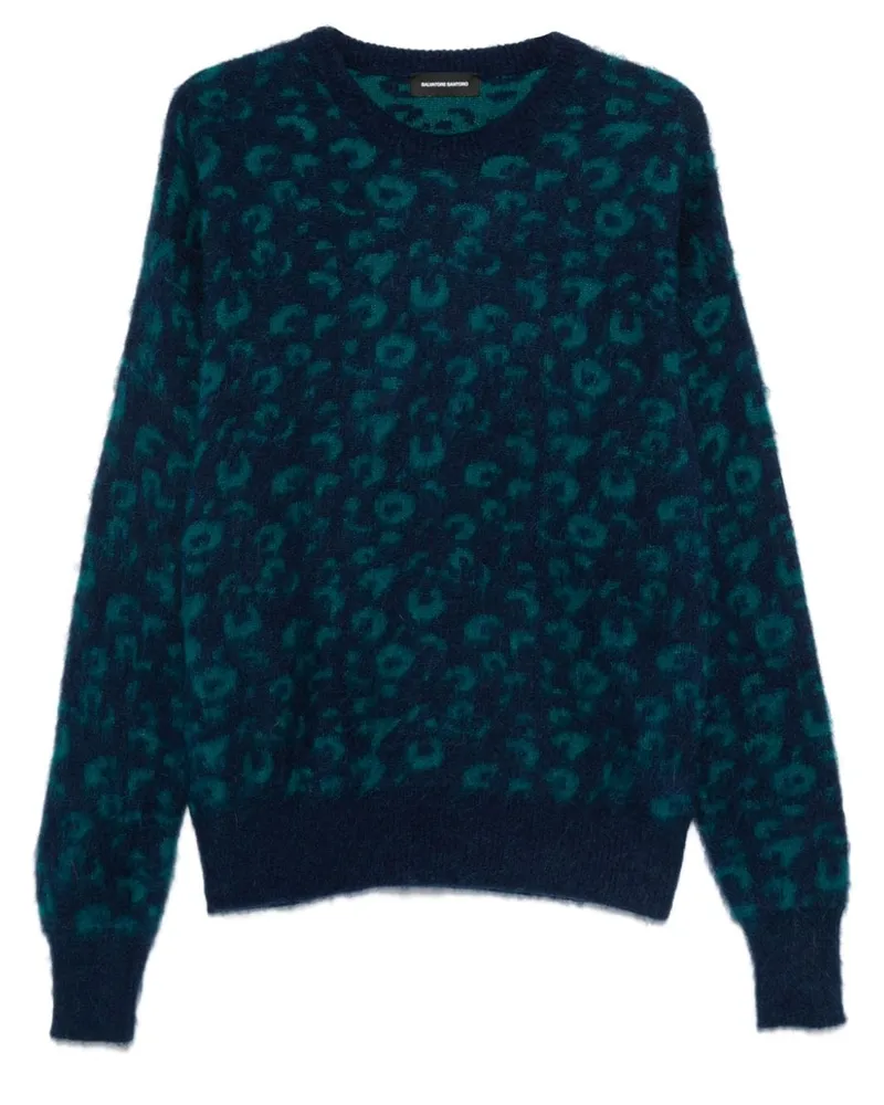 Salvatore Santoro Pullover aus Animal-Jacquard - Blau Blau