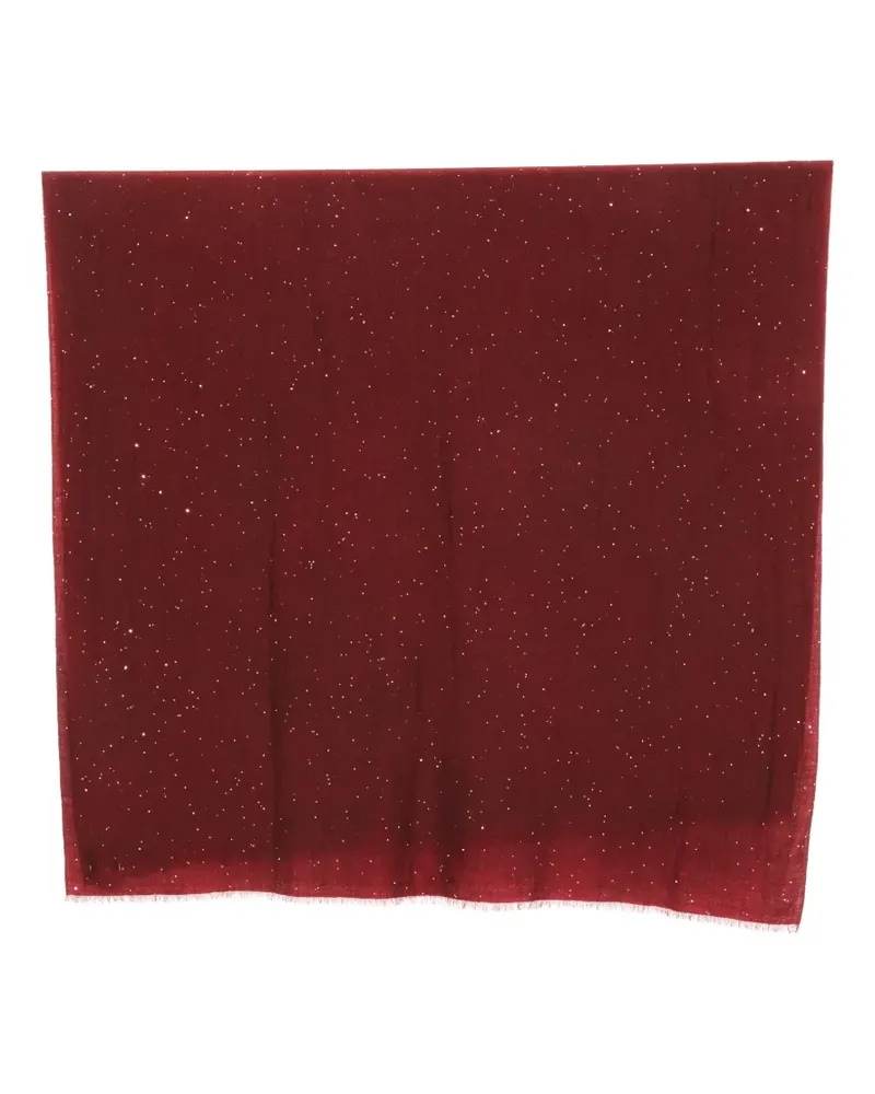 Faliero Sarti Schal mit Pailletten - Rot Rot