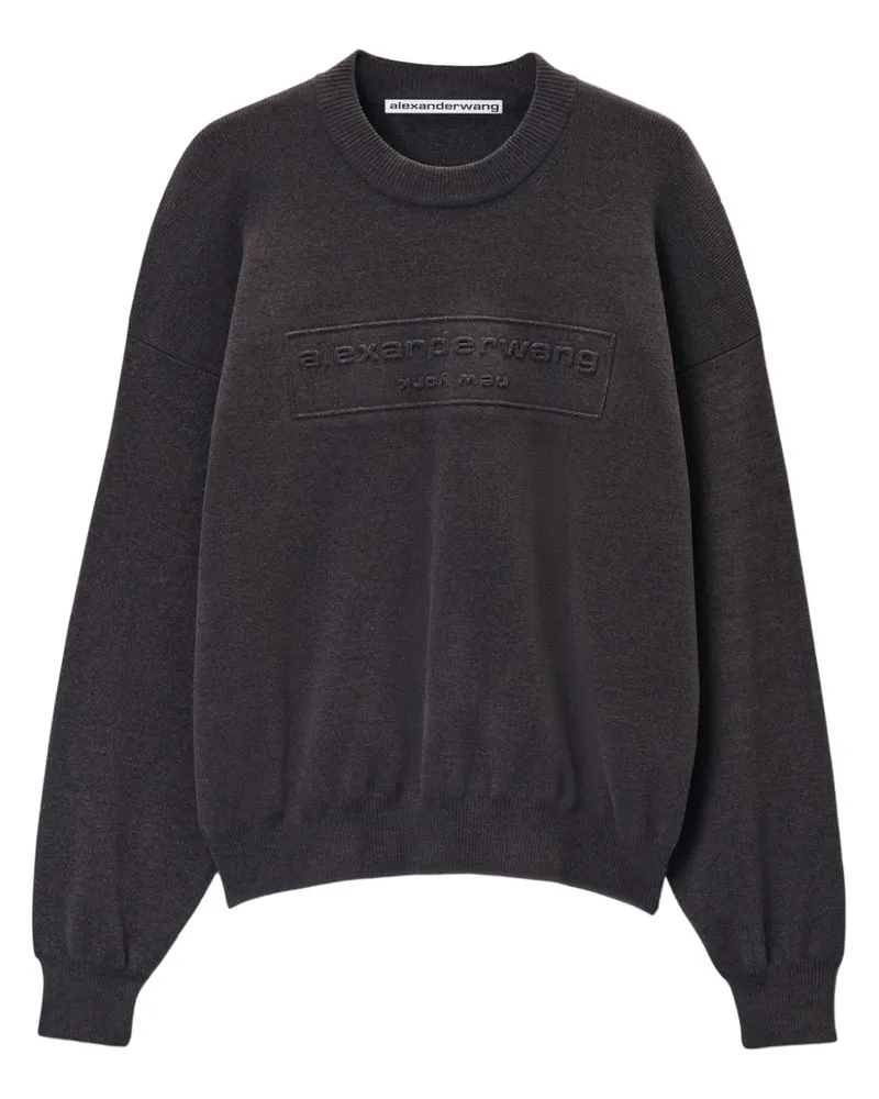 Alexander Wang Pullover mit Logo-Prägung - Grau Grau