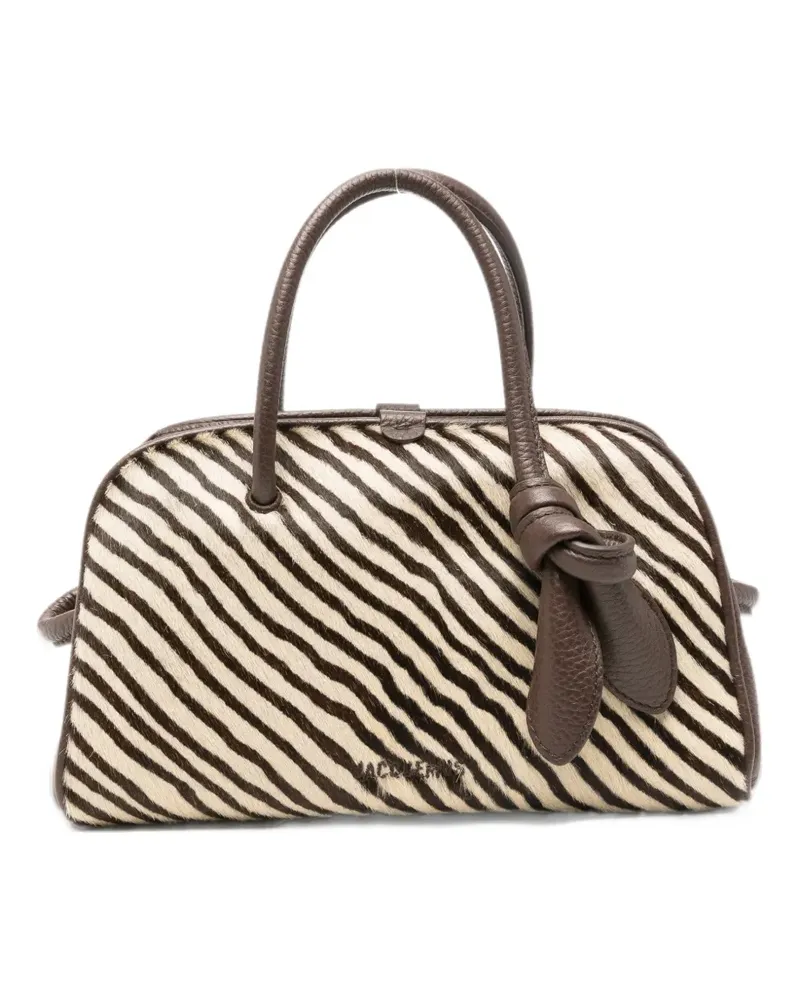Jacquemus Le Petit Turismo Tote Bag mit Zebra-Print - Nude Nude