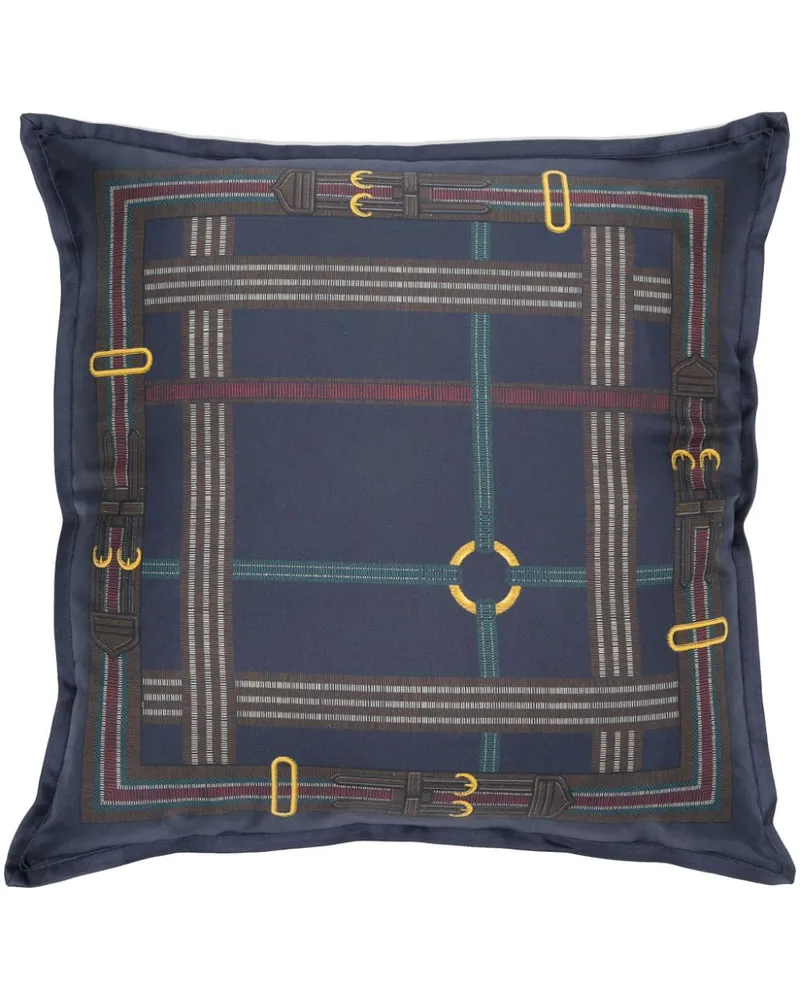 Ralph Lauren Home Ledbury Seidenkissen mit Gürtelmotiv Blau