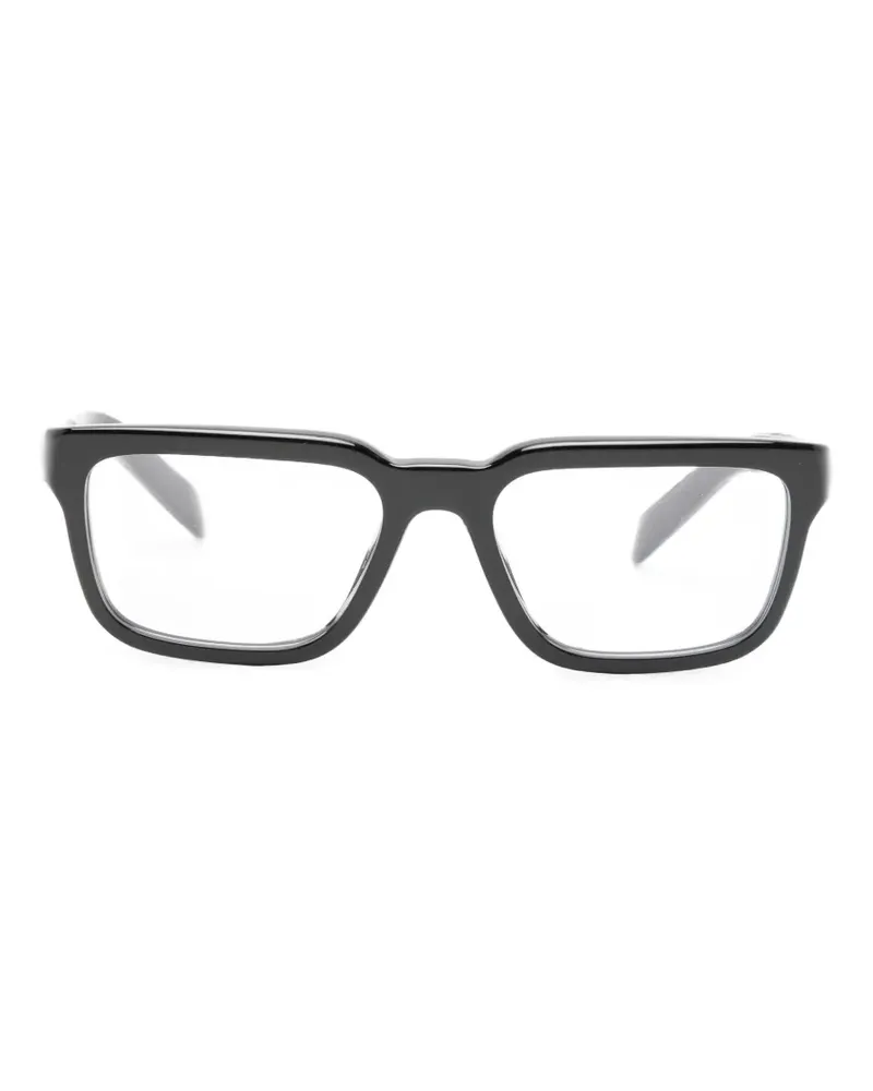 Prada Brille mit eckigem Gestell - Schwarz Schwarz