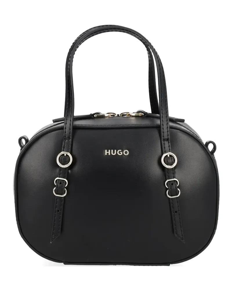 HUGO BOSS buckle-detail logo-detail tote bag - Schwarz Schwarz