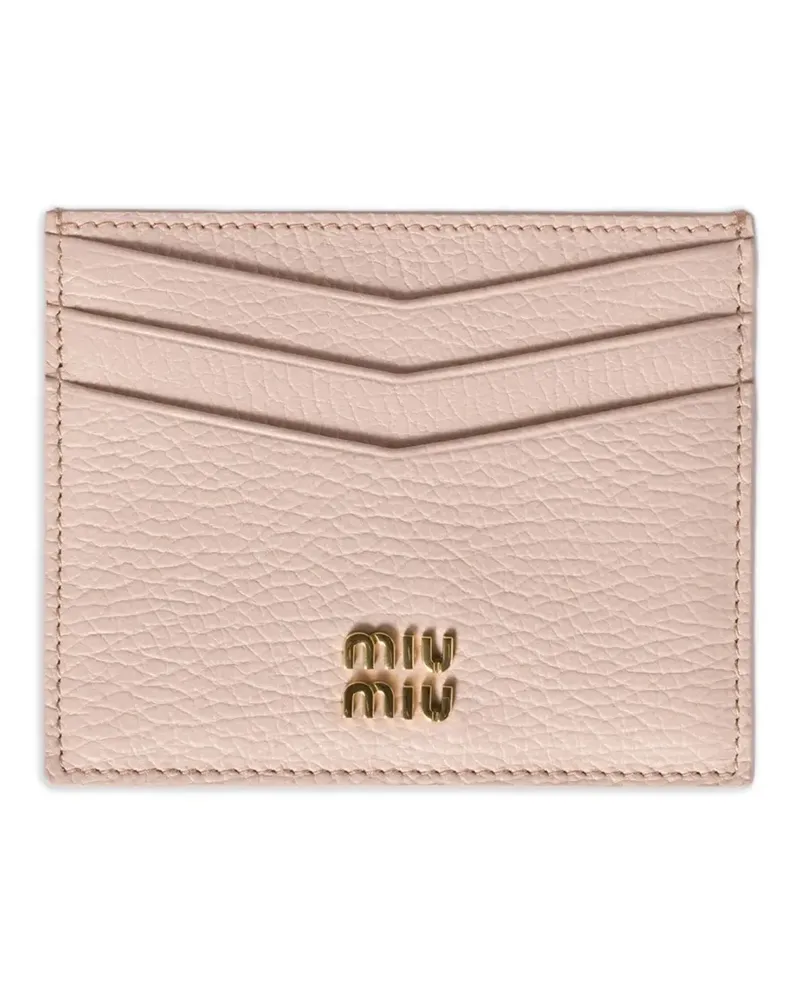 Miu Miu Kartenetui mit Logo-Schild - Rosa Rosa