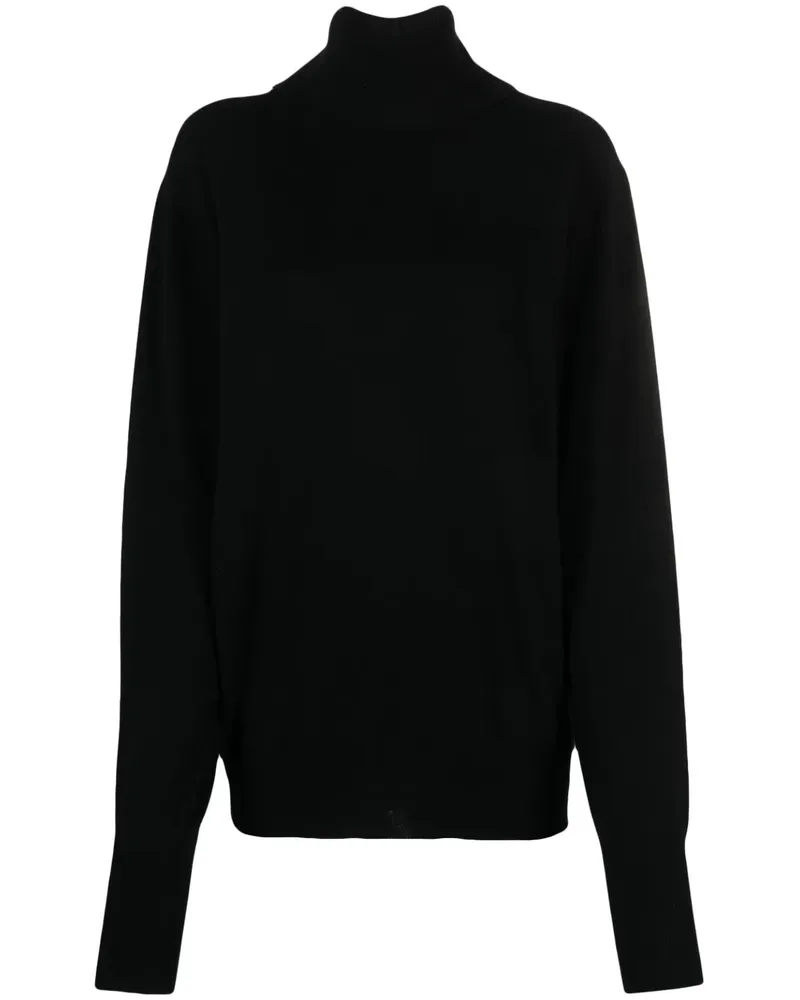 Jil Sander Kaschmirpullover mit Rollkragen - Schwarz Schwarz