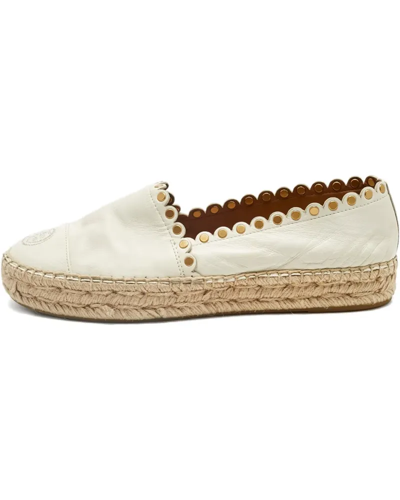Tory Burch leather espadrilles - Weiß Weiß