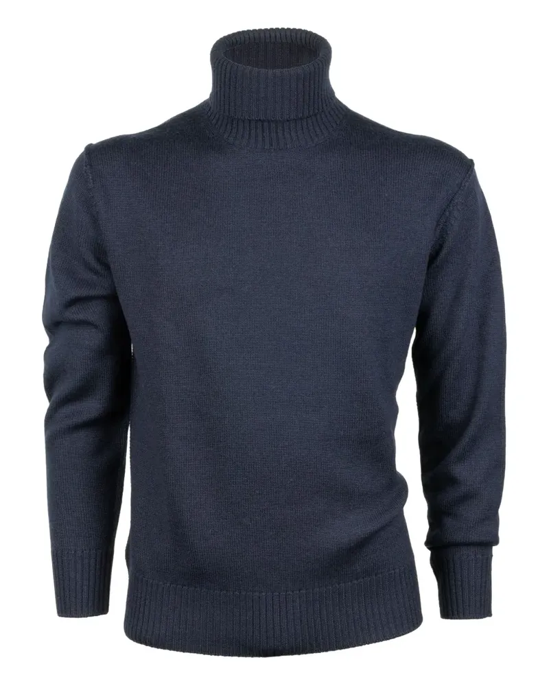 Paolo Pecora Milano Klassischer Rollkragenpullover - Blau Blau