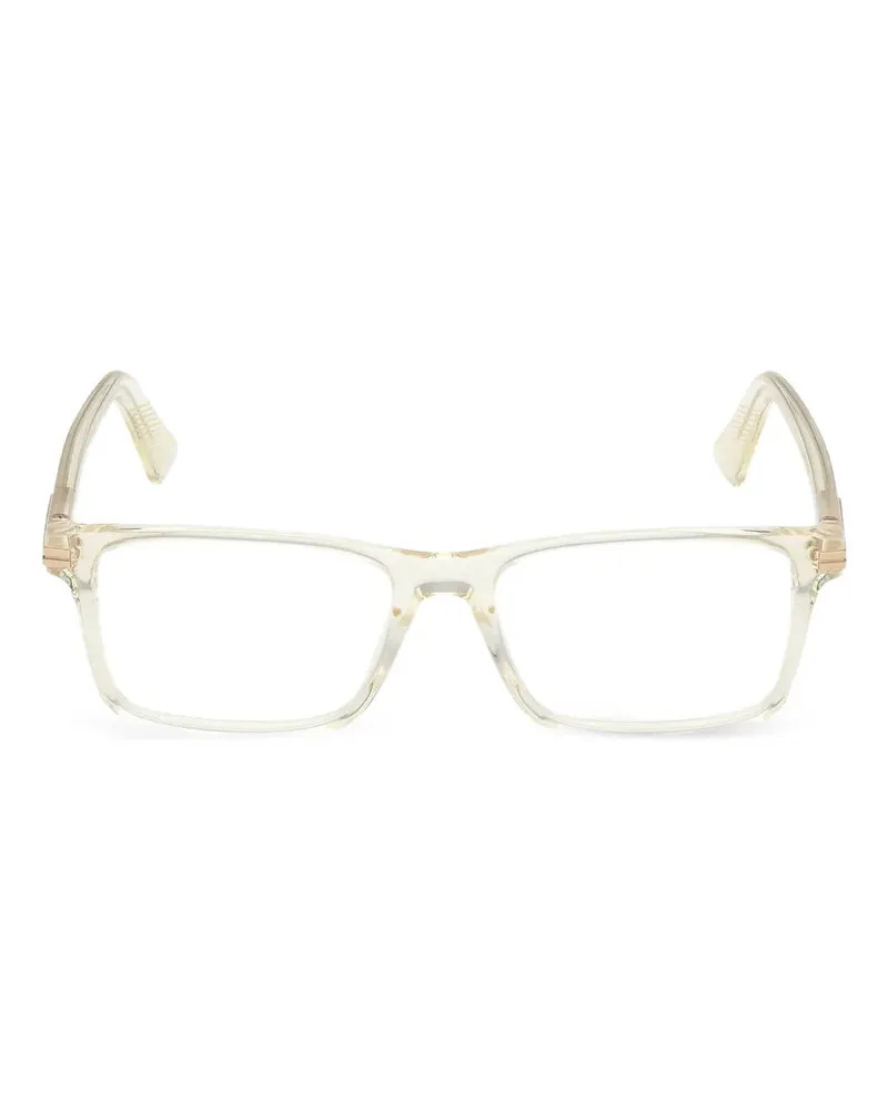 Ermenegildo Zegna rectangle-frame glasses - Nude Nude