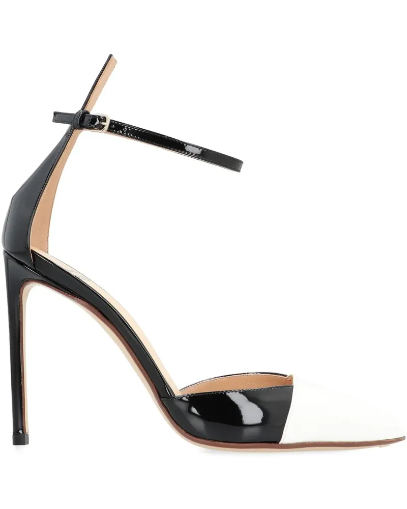 Francesco Russo Pumps mit Knöchelriemen 105mm - Schwarz Schwarz
