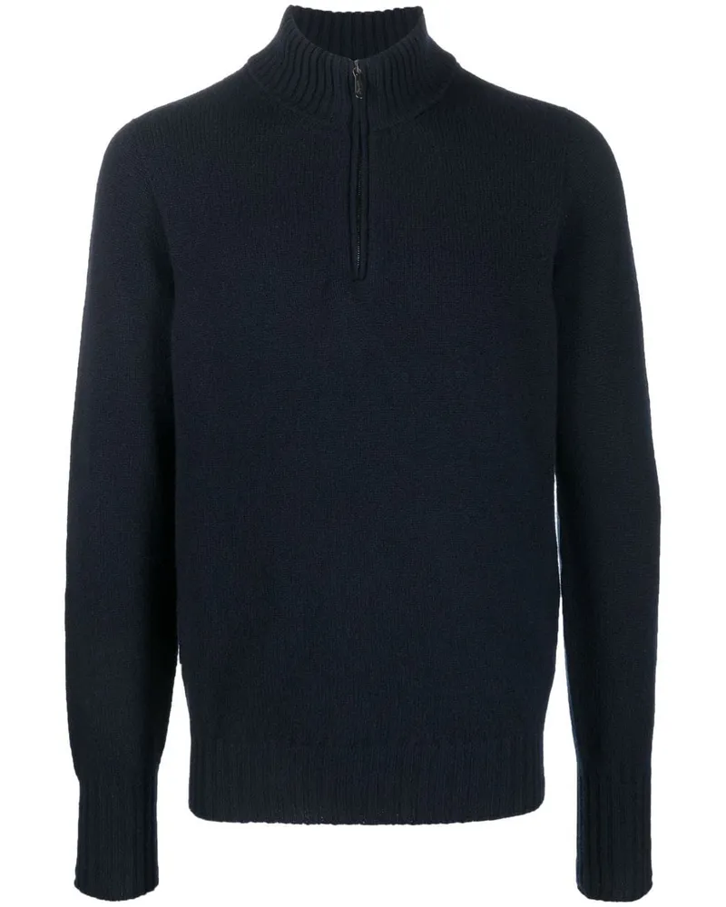 Drumohr  Pullover mit Reißverschluss - Blau Blau
