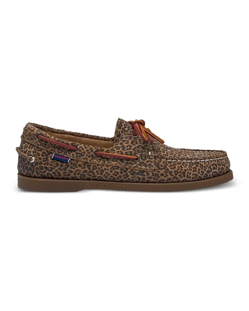 Sebago Portland animal-print boat shoes - Braun Braun