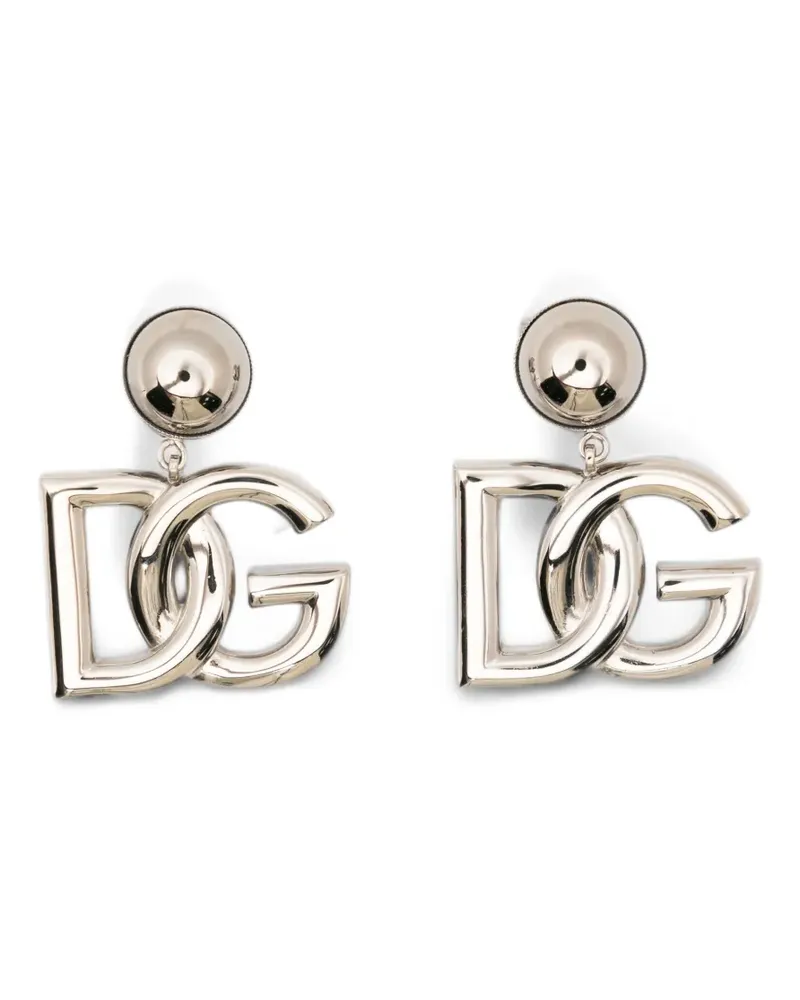 Dolce & Gabbana DG-logo drop earrings - Silber Silber
