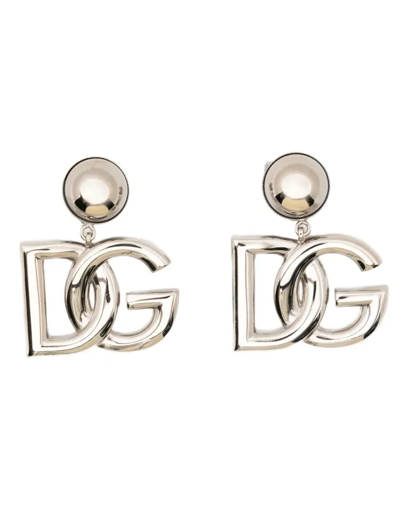 Dolce & Gabbana Hängeohrringe mit DG-Logo - Silber Silber