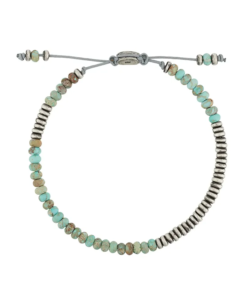 M. Cohen Perlenarmband mit Zugverschluss - Blau Blau