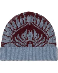 Etro Beanie mit Intarsien-Motiv Blau