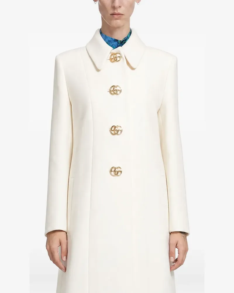 Gucci Double G wool coat - Weiß Weiß