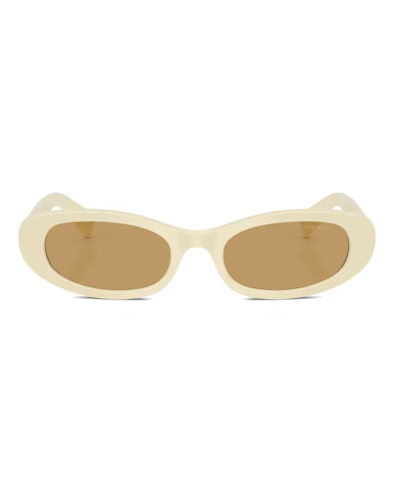Miu Miu oval-frame sunglasses - Nude Nude