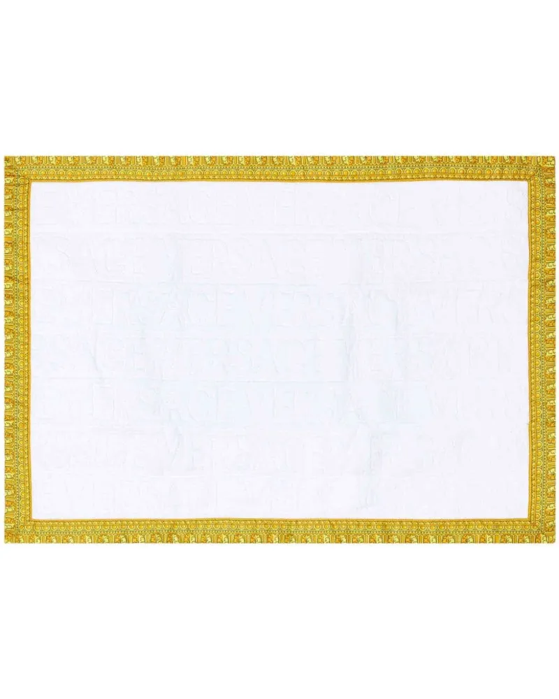 Versace Teppich mit Kontrastborten - Weiß Weiß