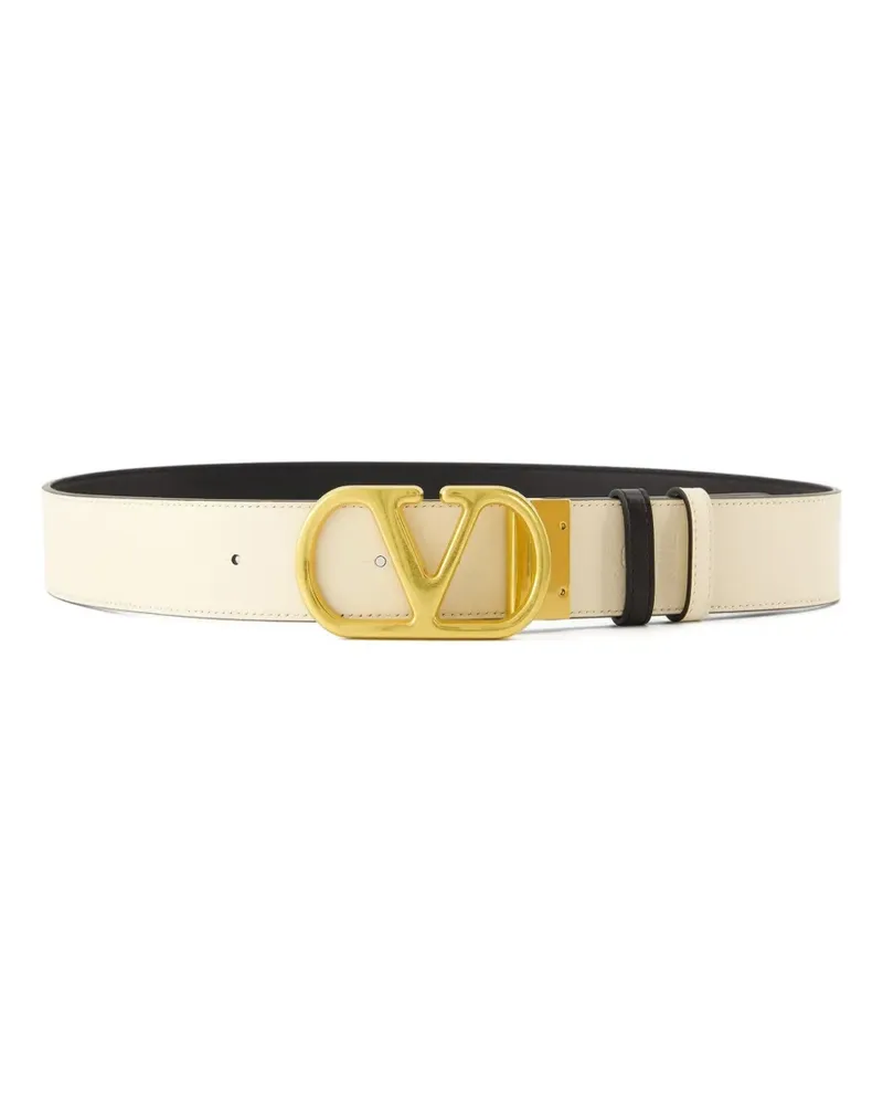 Valentino Garavani V-logo reversible belt - Nude Nude