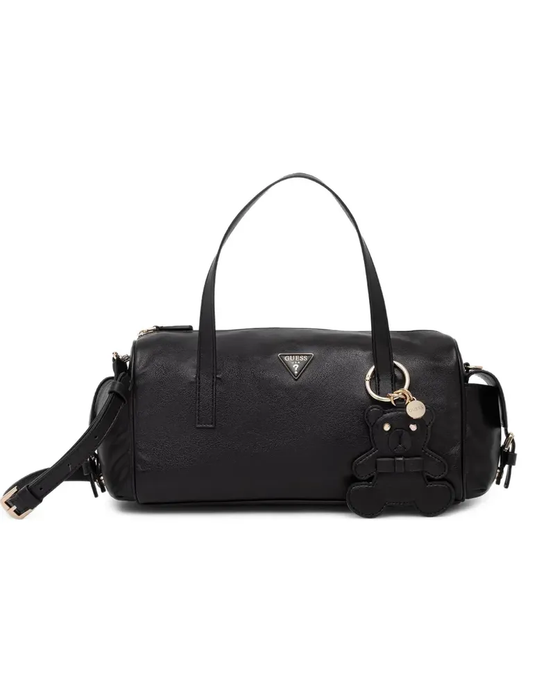 Guess Kassie logo-plaque bear-charm shoulder bag - Schwarz Schwarz