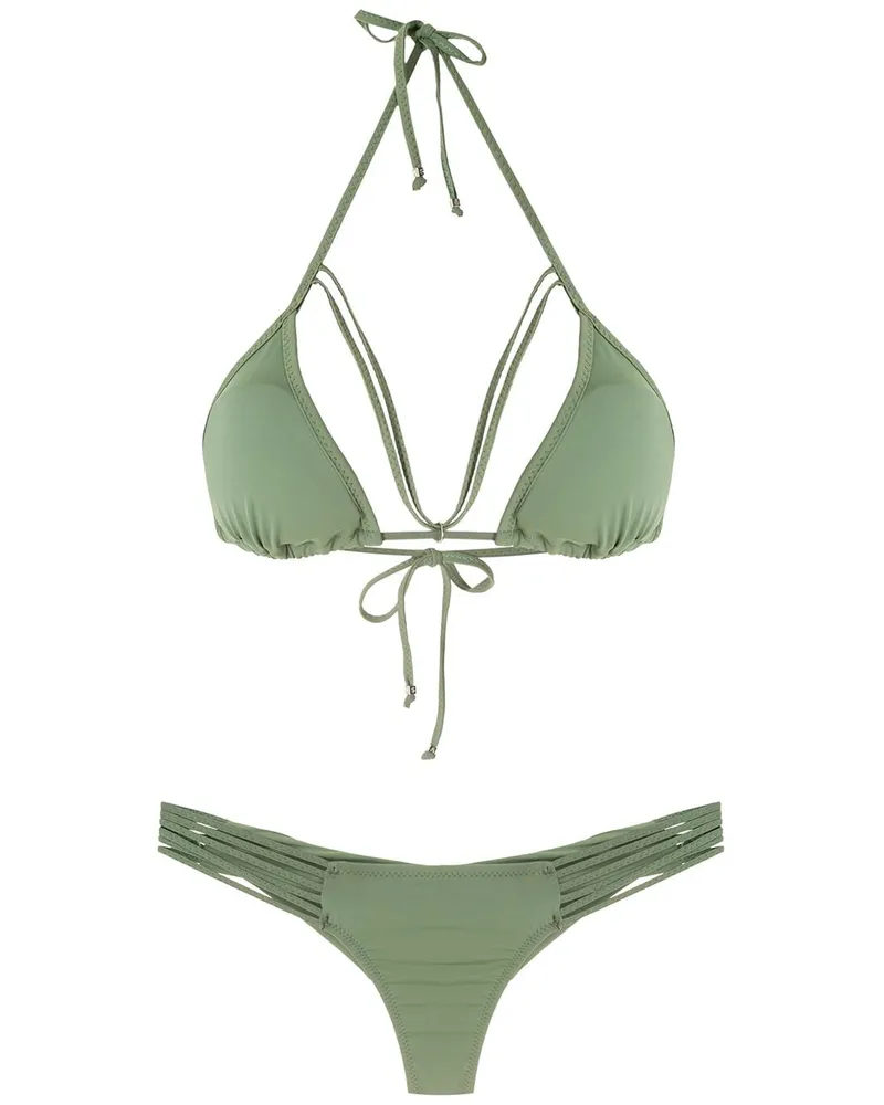 Amir Slama Bikini mit Riemen - Grün Grün
