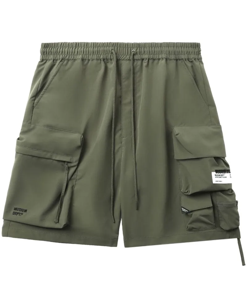 Musium Div. Cargo-Shorts mit Kordelzug Grün