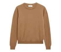 Kaschmirpullover mit Rundhalsausschnitt - Braun