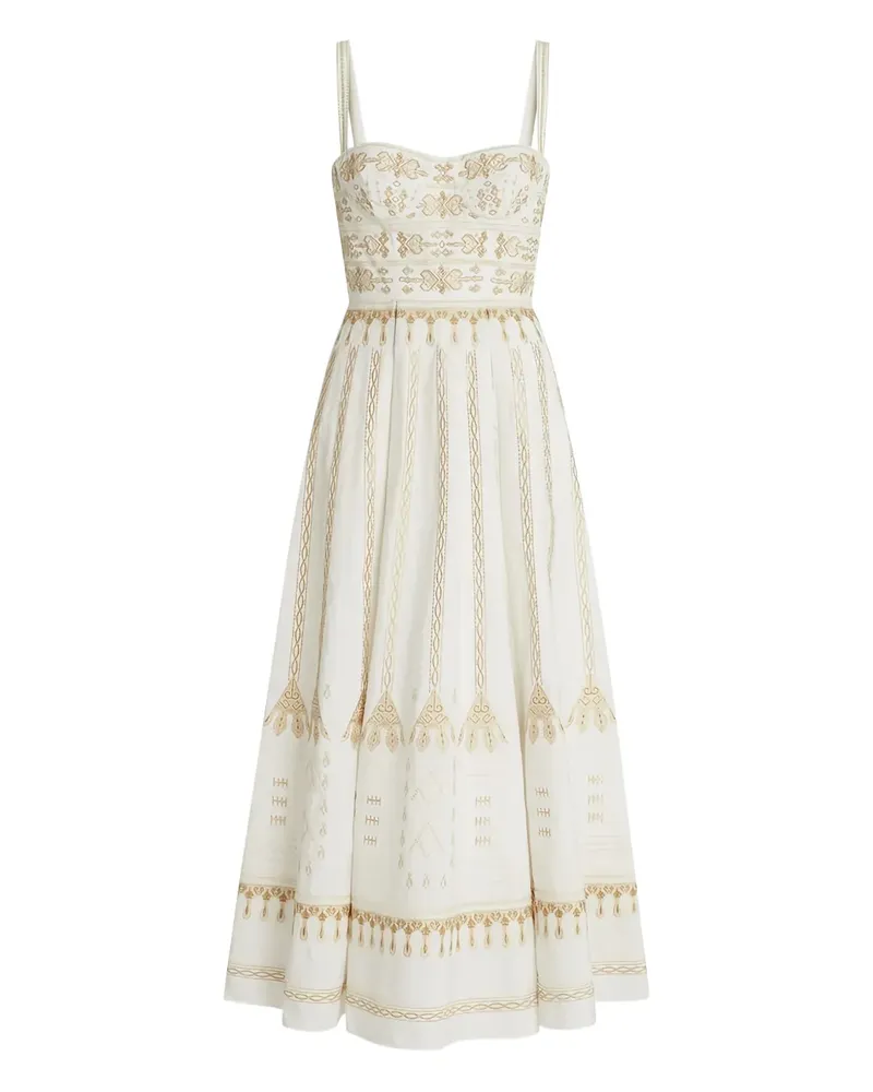 Emporio Sirenuse Besticktes Elida Kleid - Weiß Weiß