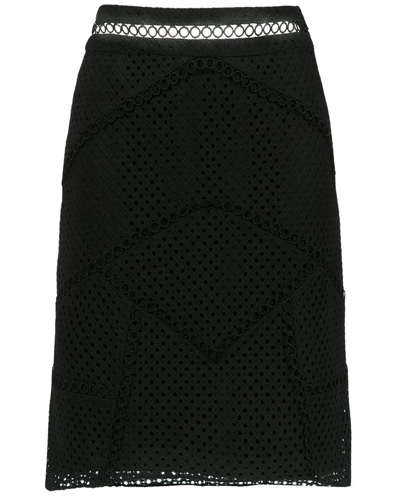 OLYMPIAH Fellari' Rock mit Einsätzen - Schwarz Schwarz