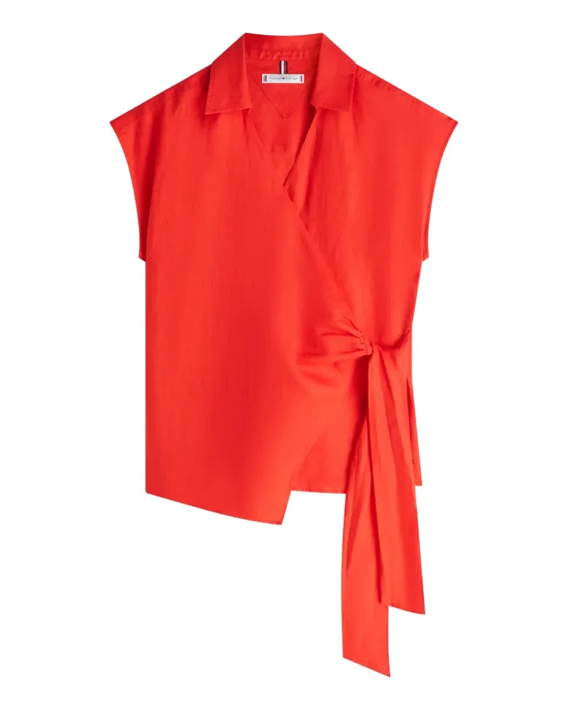 Tommy Hilfiger tie-fastening blouse - Rot Rot