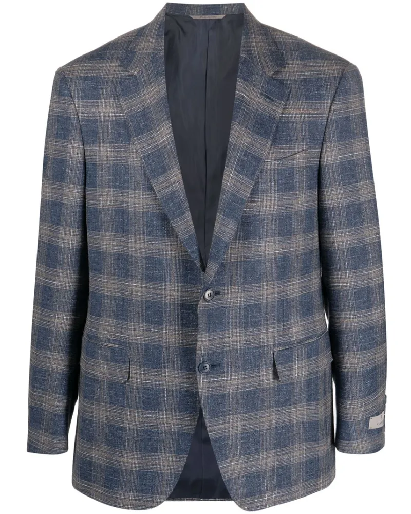 Canali Sakko mit Karomuster - Blau Blau